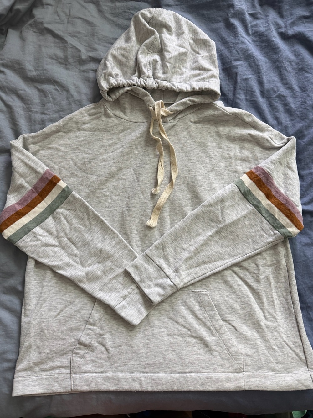 Madewell MWL Superbrushed Easygoing Stripe Hoodie M